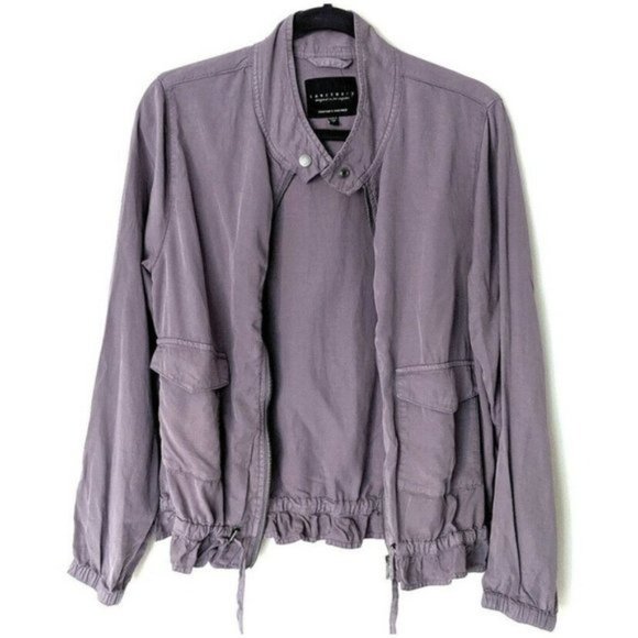 Anthropologie Jackets & Blazers - Sanctuary Grey Ridge Ruffle Utility Jacket NWT LG